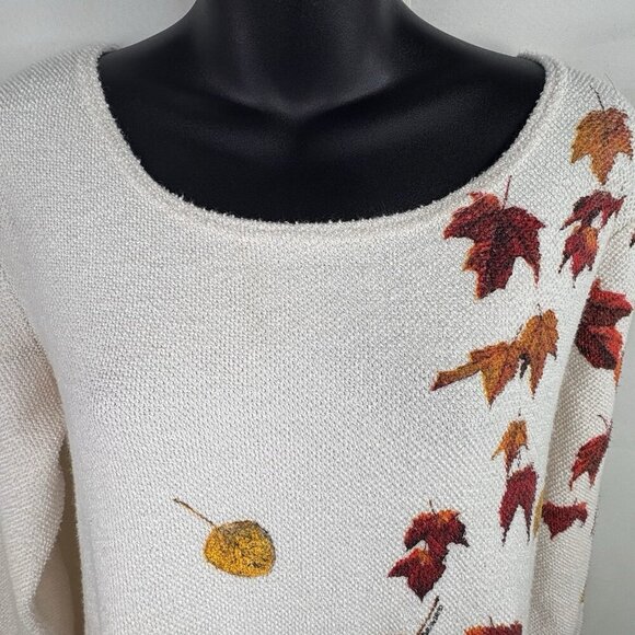 VTG 90s Fall Leaves National Wildlife Art Limited Maxi Dress Women’s Women’s XL - Picture 9 of 14